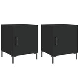 Bedside Cabinets 2 pcs Black 40x40x50 cm Engineered Wood 827567