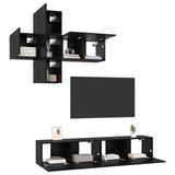 TV Cabinet Set Wall-mounted 3 pcs Engineered Wood 3438611