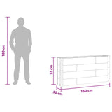 Garden Raised Bed Grey 150 x 30 x 72 cm 42039021