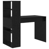 Desk with Shelf Black Oak 113 x 54 x 120 cm Engineered Wood 869275