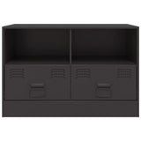 TV Cabinets 2pcs Black 67x39x44 cm Steel 841740