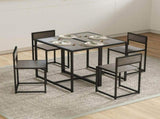 Dining Table and Chairs Set 2, Dining Room Sets, Rectangular Space Saving Table and 2 Chairs for T3398P344812