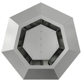 Planter 2 pcs Silver 50 x 50 x 40 cm Galvanised Steel 884063