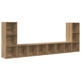 TV Cabinet Set Wall-mounted 4 pcs Artisan Oak 37 x 35 x 107 cm 3393524