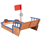 Sandbox Pirate Ship Firwood 190x94.5x101 cm 92171