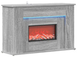 Fireplace with LED Strip Grey Sonoma 63 x 20 x 54.5 cm 8021100