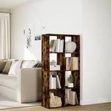 Room Divider Bookcase Smoked Oak 69.5x29x137.5 cm Engineered Wood 858025