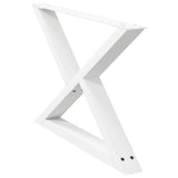 Coffee Table Legs 2 pcs White 70x cm Steel 4012713