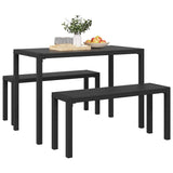 Garden Dining Set 3 pcs Anthracite Steel 42001769