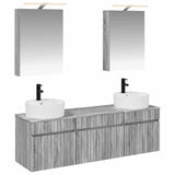 Bathroom Cabinet Set 5 pcs Grey Sonoma Engineered Wood 3406596