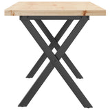 Coffee Table X-Frame 100x50x45.5 cm Solid Wood Pine and Steel 3282754
