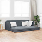 Floor Sofa Bed Dark Grey 213 x 70 x 77 cm Velvet 4106727
