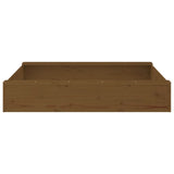 Sandbox with Seats Honey Brown Square Solid Wood Pine 825033