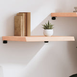 Wall Shelf 60x60x cm Untreated Solid Wood Oak 363535
