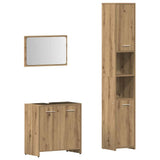 3 Piece Bathroom Furniture Set Artisan Oak Engineered Wood 3328562