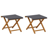 Deck Chair 2 pcs Solid Eucalyptus Wood Grey 42024894