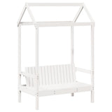 Day Bed and Bench Set with Roof without Mattress White 80x200 cm 3282297