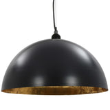 Ceiling Lamps 2 pcs Black and Gold Semi-spherical 50 cm E27 50877