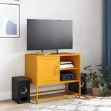 TV Cabinet Mustard Yellow 68x39x60.5 cm Steel 846521