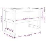 Planter White 78x40x52 cm Solid Wood Pine 822118