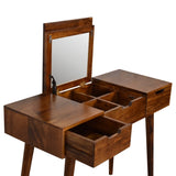 Chestnut Foldable Mirror Table IN3316