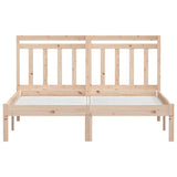 Bed Frame without Mattress Double Solid Wood 3100564