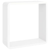 Wall Cube Shelves 3 pcs White MDF 323952
