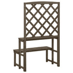 ZNTS Plant Stand with Trellis Grey 70x42x115 cm Solid Fir Wood 316414