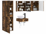 Bathroom Furniture Set 5 pcs Smoked Oak 3407259