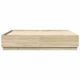 Bed Frame with LED without Mattress Sonoma Oak 180x200 cm Super King 3209592