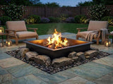Fire Pit Ring Black 80 x 80 x 25 cm Steel 8012628