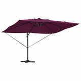 Umbrella with LED Strip Lights Bordeaux Red 352 x 251 x 265 cm 42003333