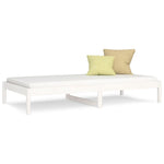 ZNTS Day Bed without Mattress White 90x200 cm Solid Wood Pine 820413