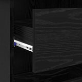 Desk with Drawer Black Oak 90 x 37.5 x 75 cm Engineered Wood 869491