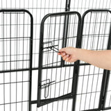 Dog Playpen 16 Panels Steel 60x80 cm Black 275492