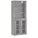 Highboard Grey Sonoma 69.5x34x180 cm Engineered Wood 3189307