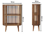 Solid Wood Ariella Cabinet, 2 Open Shelves B2743P403512