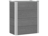 Garden Raised Bed Grey 50 x 30 x 22 cm WPC and Aluminium 42039085