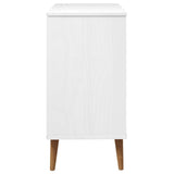 Drawer Cabinet MOLDE White 80x40x80 cm Solid Wood Pine 350505