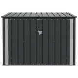 Garden Storage Box Black 151.5 x 107 x 100 cm Steel 42011282