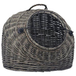 ZNTS Cat Transporter Grey 45x35x35 cm Natural Willow 170904