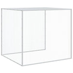 Chicken Cage with Roof Light Grey 603x98x90 cm Galvanised Steel 3189046