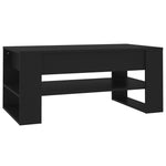 ZNTS Coffee Table Black 102x55x45 cm Engineered Wood 810900