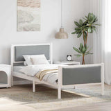 Bed Frame with Headboard Light Grey 100 x 200 cm Fabric 878353