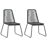 Dining Set Black and Brown PVC Rattan Compact Lightweight 3060124