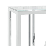Console Table 110x30x70 cm Stainless Steel and Glass 350025