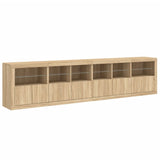 Sideboard with LED Lights Sonoma Oak 283x37x67 cm 3209018