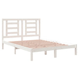 Bed Frame without Mattress White 140x200 cm Solid Wood Pine 3104349