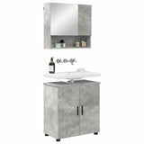 Bathroom Furniture Set Wall-mounted 2 pcs Concrete Grey 3392936