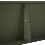 Retaining Wall 4 pcs 100 x 100 x 40 cm Steel Olive Green 3449208